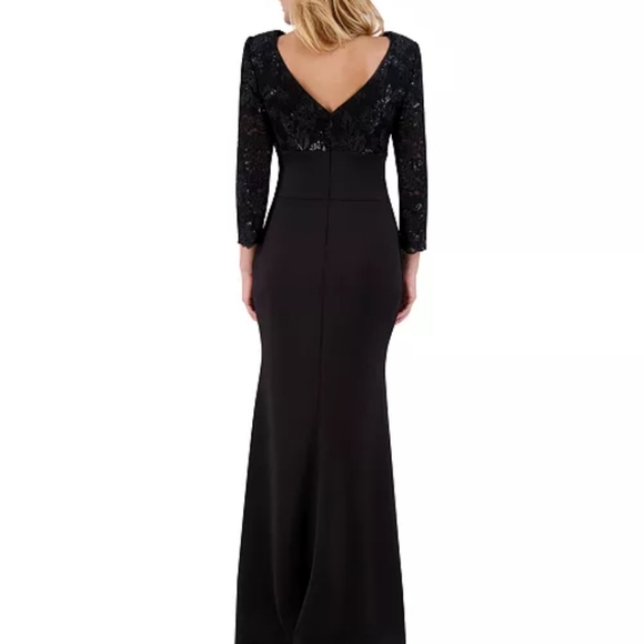 Beautiful, Aubergine colored, Sequin floor-length formal gown - Picture 2 of 9